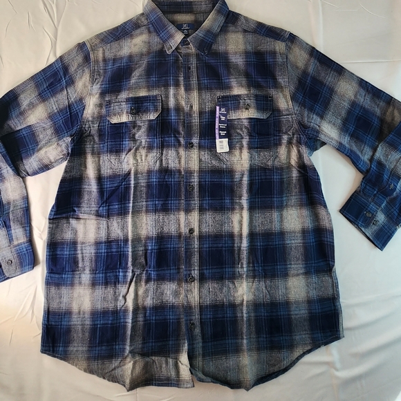 George Other - George Big & Tall Mens Long Sleeve Soft Flannel Shirt 2XL NWT B155.